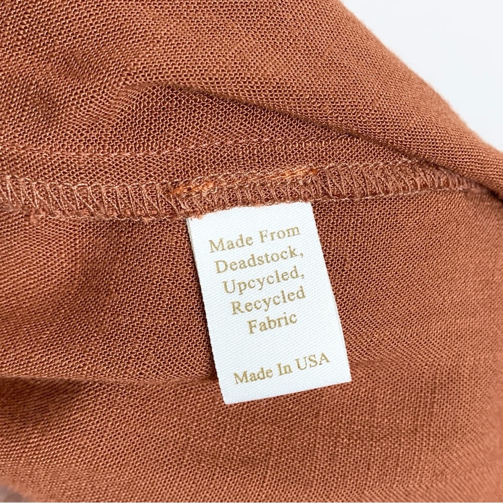 Christy Dawn The Augusta Midi Dress (Sz S) Short Puff Tie Sleeve Wrap Rust - Picture 14 of 16